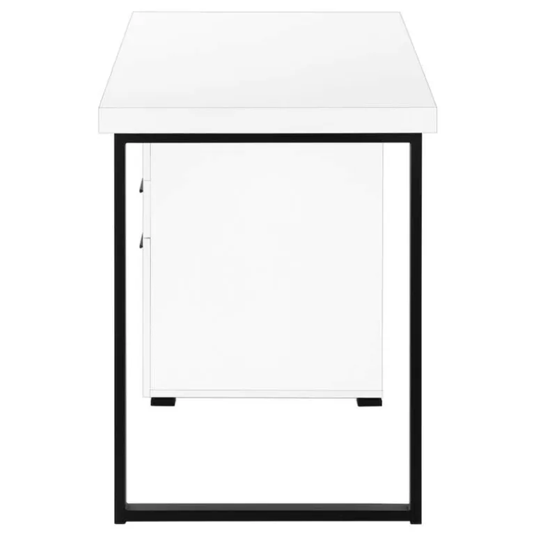 Computer desk - 3 storage drawers / left or right setup / floating desktop - - Monarch