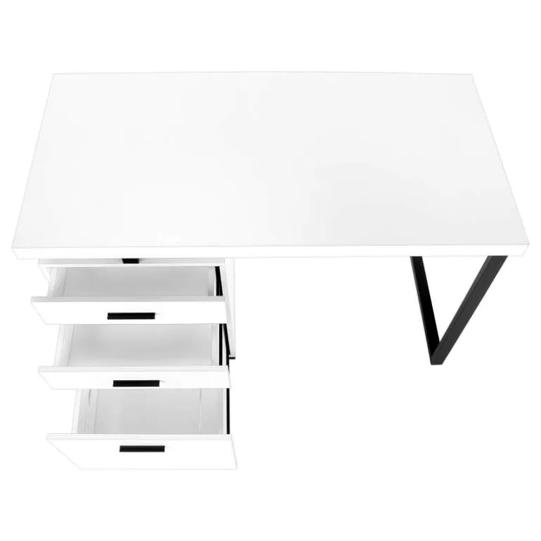 Computer desk - 3 storage drawers / left or right setup / floating desktop - - Monarch