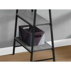 Computer desk - 3 tiers / 4 open shelves / sawhorse style - 48