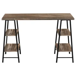 Computer desk - 3 tiers / 4 open shelves / sawhorse style - 48