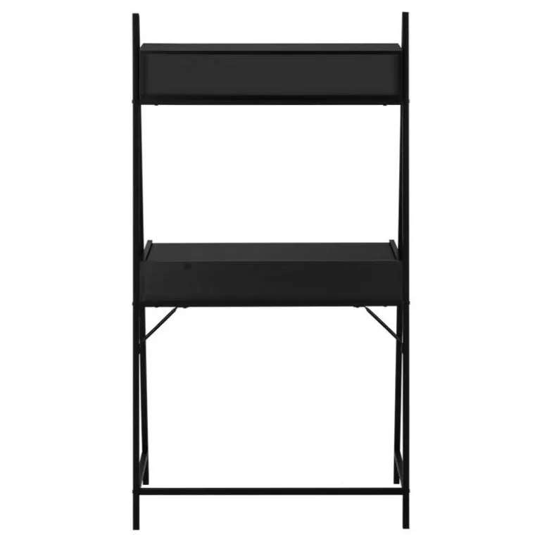 Computer desk - 2 tiers / 4 storage drawers / ladder style - 32"l - black / b - Monarch