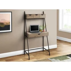 Computer desk - 2 tiers / 4 storage drawers / ladder style - 32