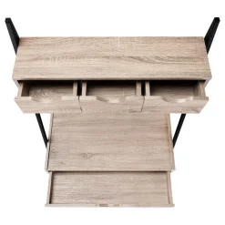 Computer desk - 2 tiers / 4 storage drawers / ladder style - 32