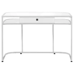 Computer desk - 2 tiers / 1 storage drawer / 2 open shelves / contemporary st - Monarch