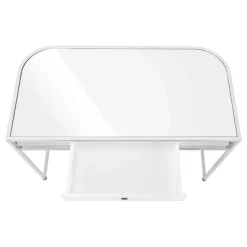 Computer desk - 2 tiers / 1 storage drawer / 2 open shelves / contemporary st - Monarch