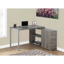 Computer desk - dark taupe left or right facing corner - Monarch