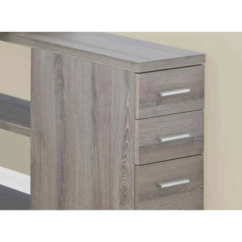 Computer desk - dark taupe left or right facing corner - Monarch