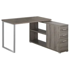 Computer desk - dark taupe left or right facing corner - Monarch
