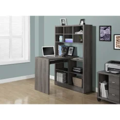 Computer desk - dark taupe left or right facing corner - Monarch