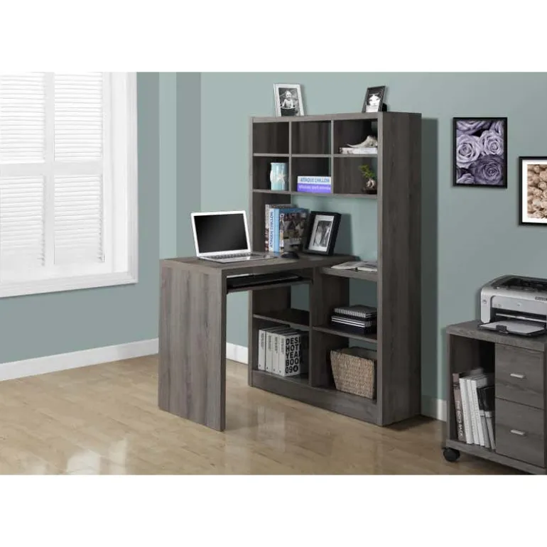 Computer desk - dark taupe left or right facing corner - Monarch