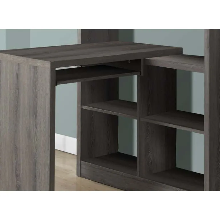 Computer desk - dark taupe left or right facing corner - Monarch