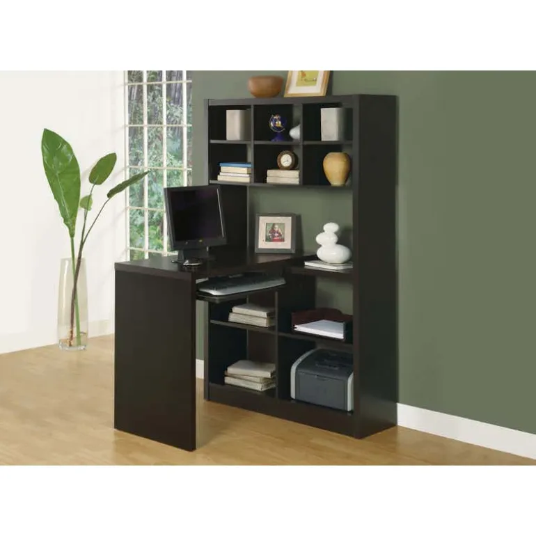 Computer desk - espresso left or right facing corner - Monarch