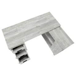 Computer desk - grey reclaimed wood l/r facing corner - Monarch