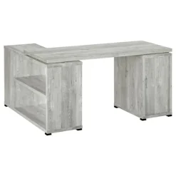 Computer desk - grey reclaimed wood l/r facing corner - Monarch