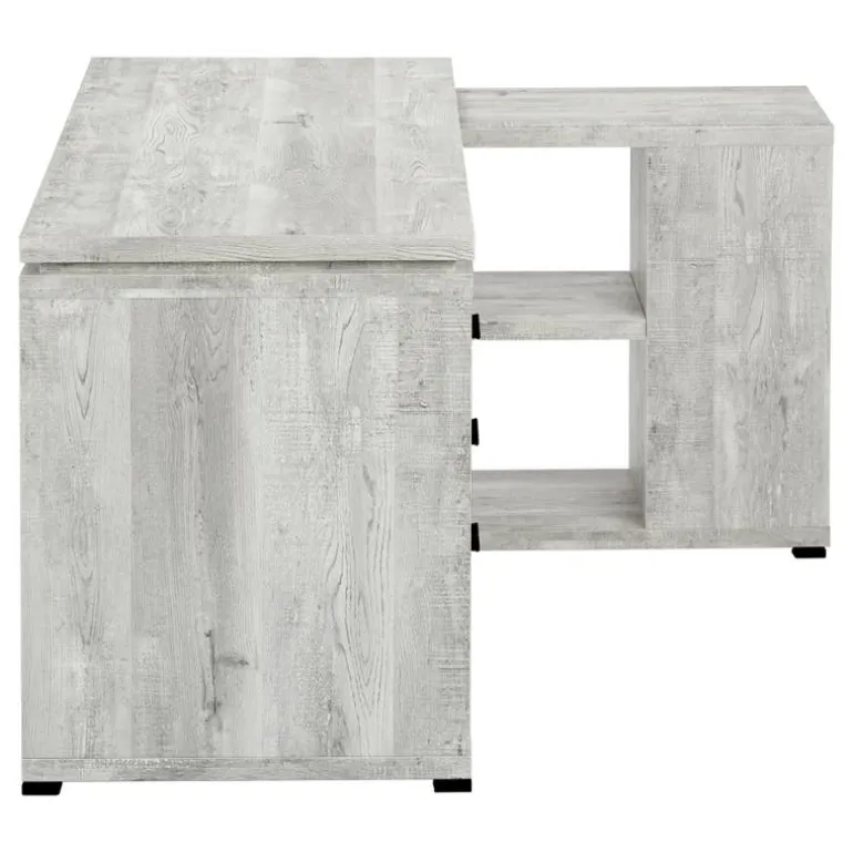 Computer desk - grey reclaimed wood l/r facing corner - Monarch