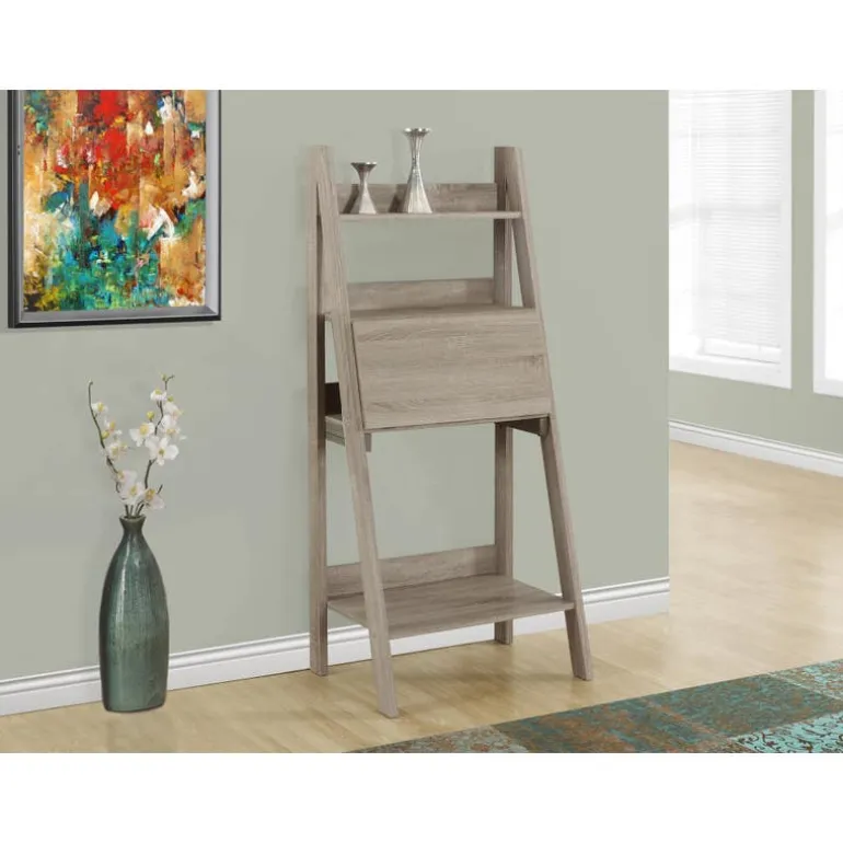 Computer desk - 61"h / dark taupe ladder style - Monarch