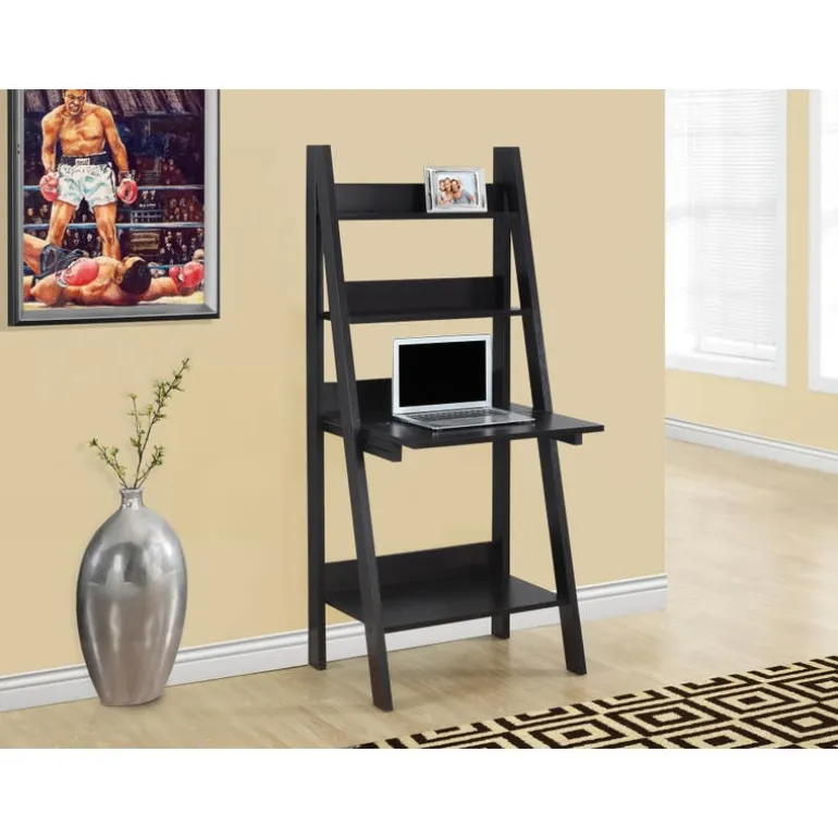 Computer desk - 61"h / espresso ladder style - Monarch
