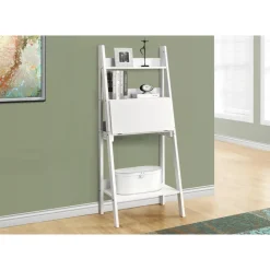 Computer desk - 61"h / white ladder style - Monarch