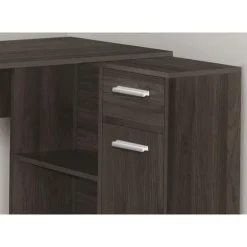 Computer desk - 46"l / brown oak / storage cabinet - Monarch