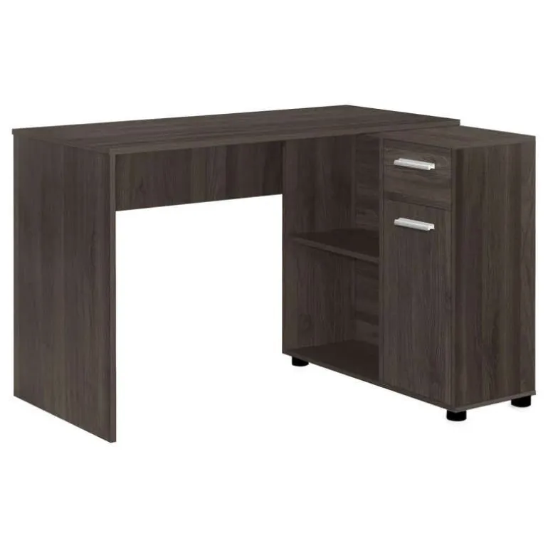 Computer desk - 46"l / brown oak / storage cabinet - Monarch
