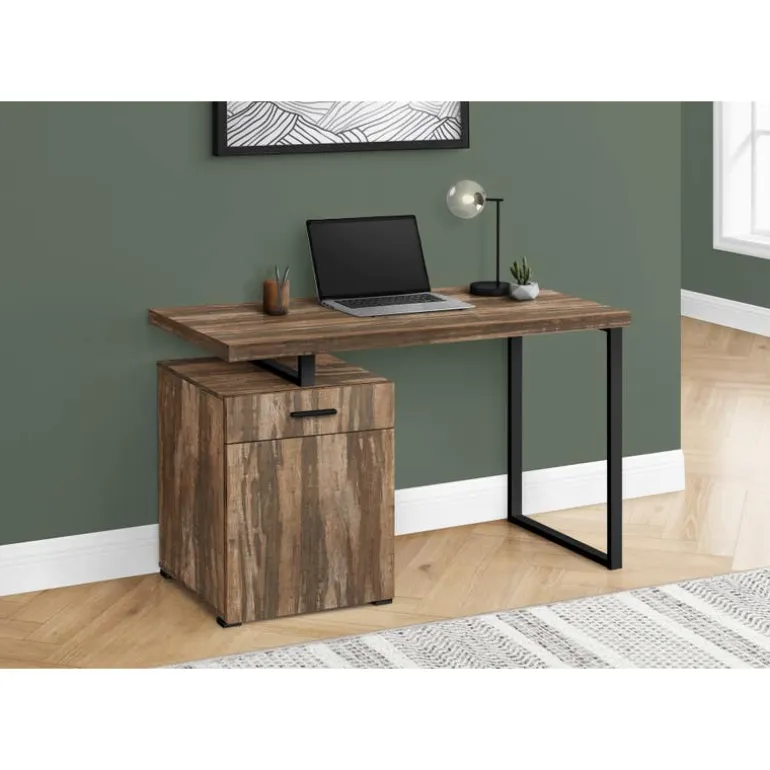 Computer desk - 48"l / brown reclaimed left/ right facing - Monarch