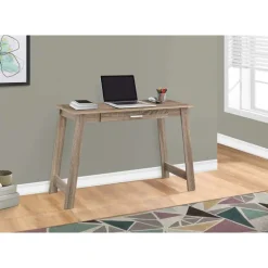 Computer desk - 42"l / dark taupe with a storage drawer - Monarch