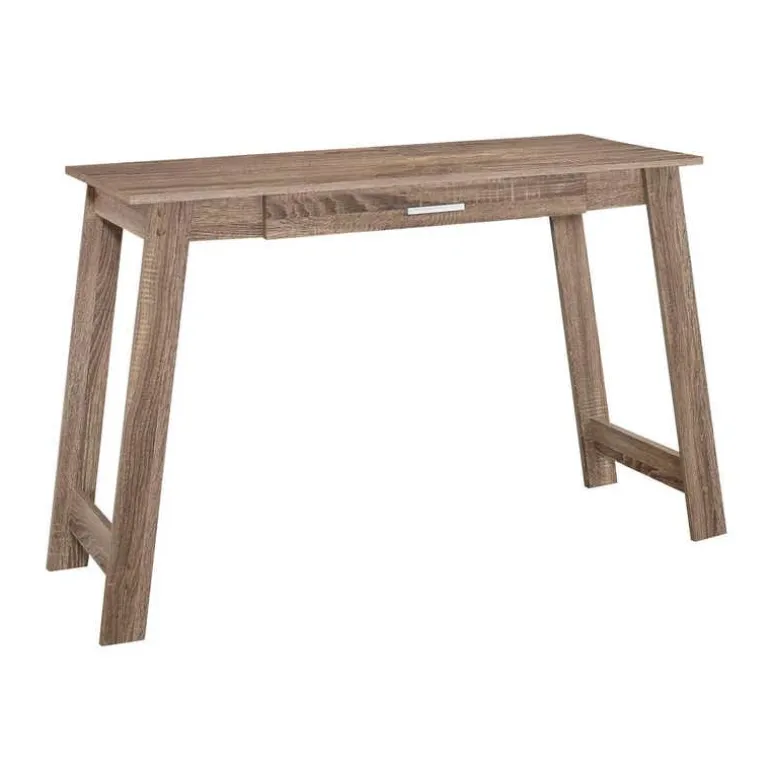 Computer desk - 42"l / dark taupe with a storage drawer - Monarch