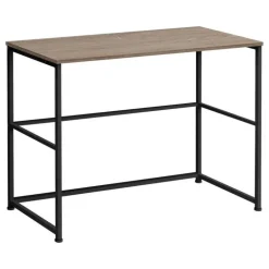 Computer desk - 40"l / dark taupe / black metal - Monarch