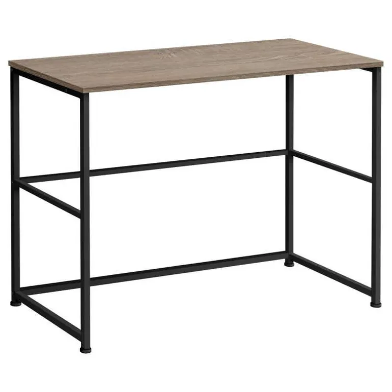 Computer desk - 40"l / dark taupe / black metal - Monarch
