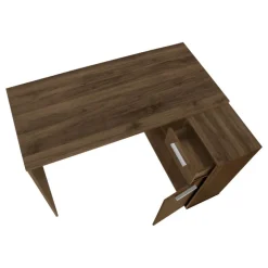 Computer desk - 46"l / dark walnut / storage cabinet - Monarch