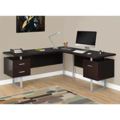 Computer desk - 70"l / espresso left or right facing - Monarch