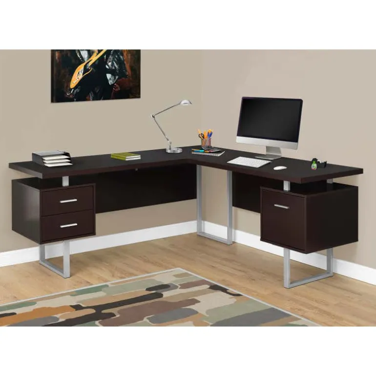 Computer desk - 70"l / espresso left or right facing - Monarch