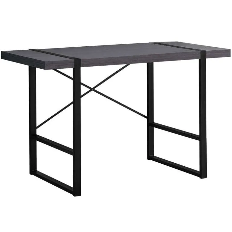 Computer desk - 48"l / grey / black metal - Monarch