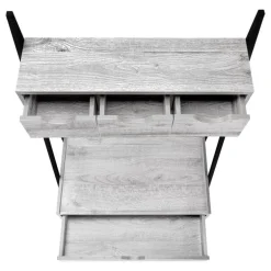 Computer desk - 32"l / grey / black metal - Monarch