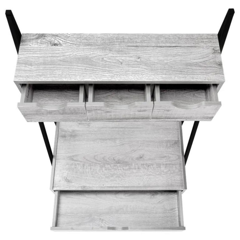 Computer desk - 32"l / grey / black metal - Monarch