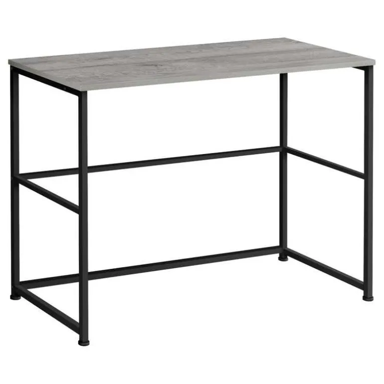 Computer desk - 40"l / grey / black metal - Monarch