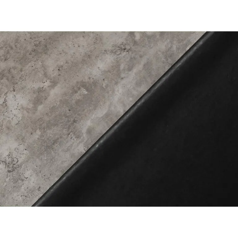 Computer desk - 48"l / grey concrete-look / black metal - Monarch