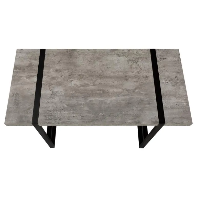 Computer desk - 48"l / grey concrete-look / black metal - Monarch