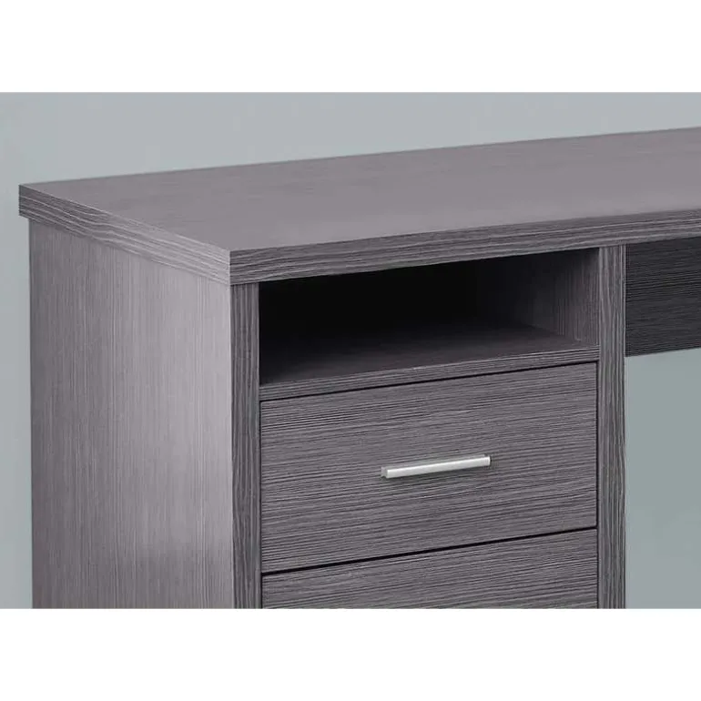 Computer desk - 80"l / grey left or right facing - Monarch