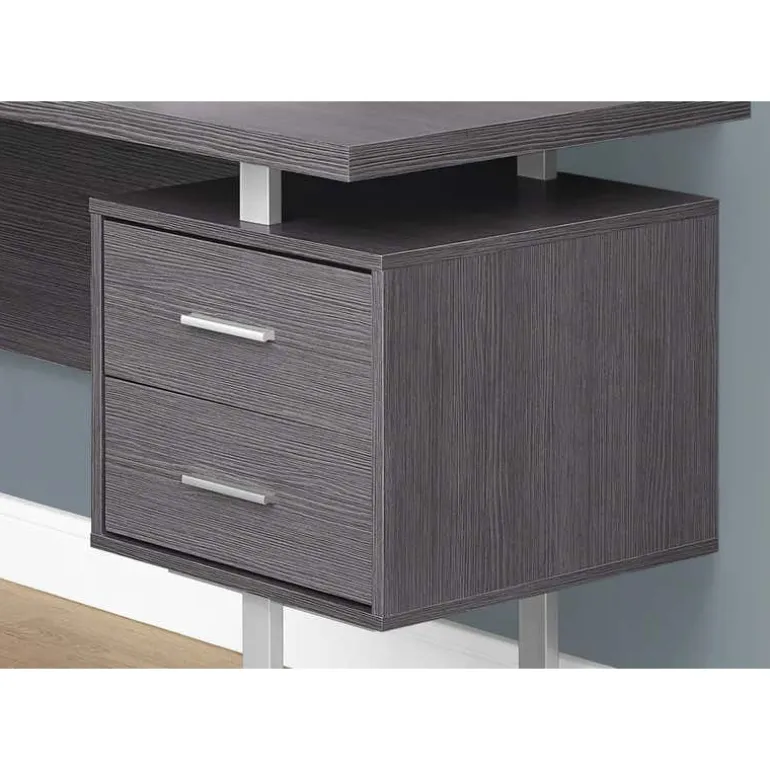 Computer desk - 70"l / grey left or right facing - Monarch