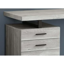 Computer desk - 48"l / grey reclaimed wood / black metal - Monarch