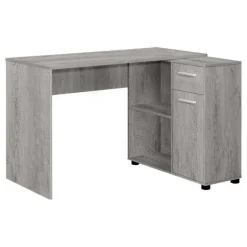 Computer desk - 46"l / industrial grey / storage cabinet - Monarch