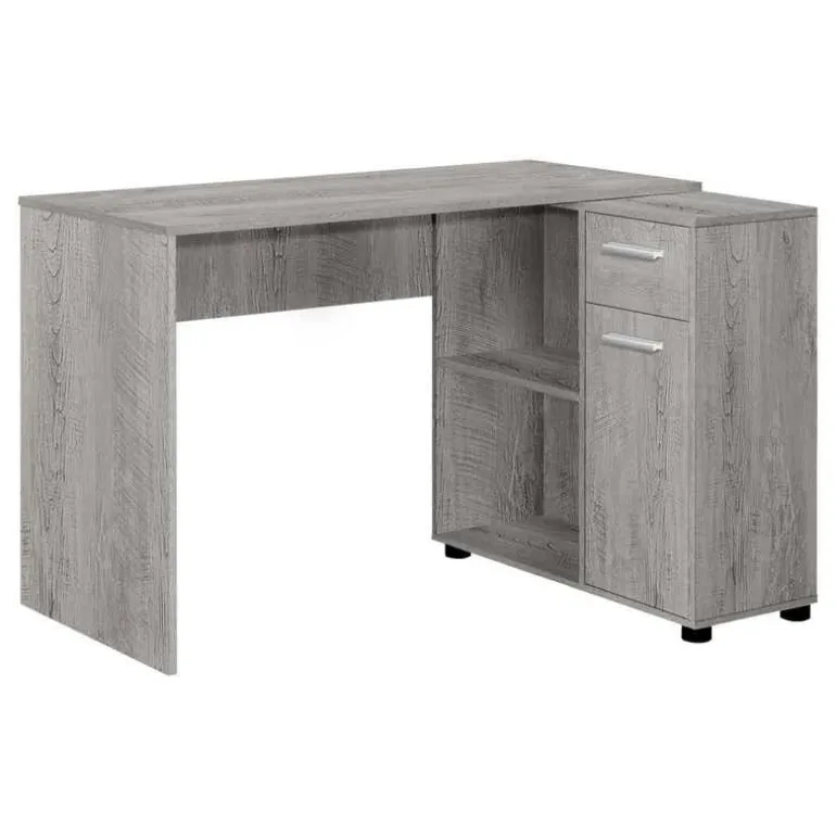 Computer desk - 46"l / industrial grey / storage cabinet - Monarch