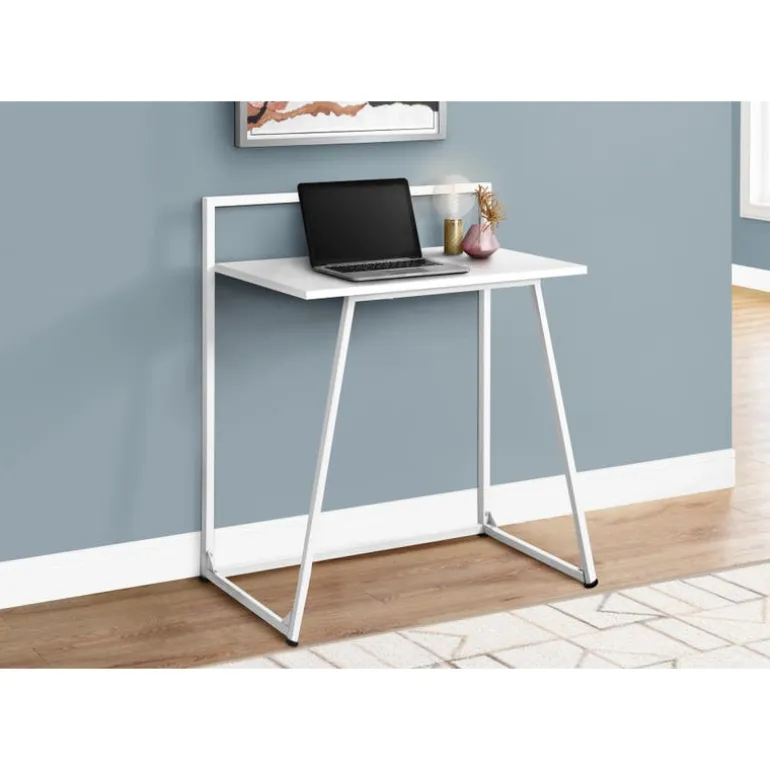 Computer desk - 30"l / juvenile white / white metal - Monarch