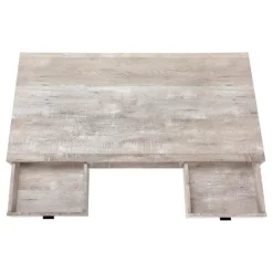 Computer desk - 48"l / taupe reclaimed wood / black metal - Monarch