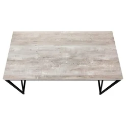 Computer desk - 48"l / taupe reclaimed wood / black metal - Monarch