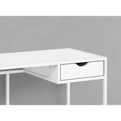 Computer desk - 42"l / white / white metal - Monarch