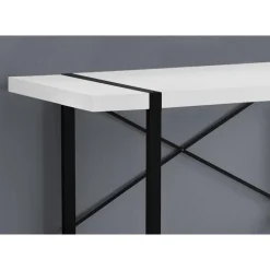 Computer desk - 48"l / white / black metal - Monarch