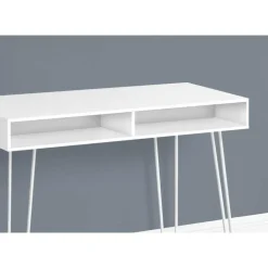 Computer desk - 40"l / white / white metal - Monarch