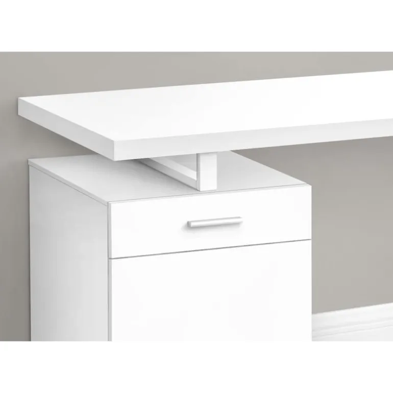 Computer desk - 48"l / white left or right facing - Monarch